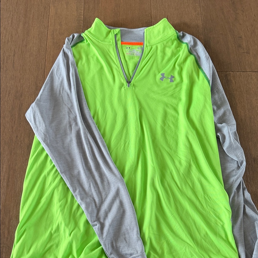 Under Armour Lime and Gray Athletic Pullover